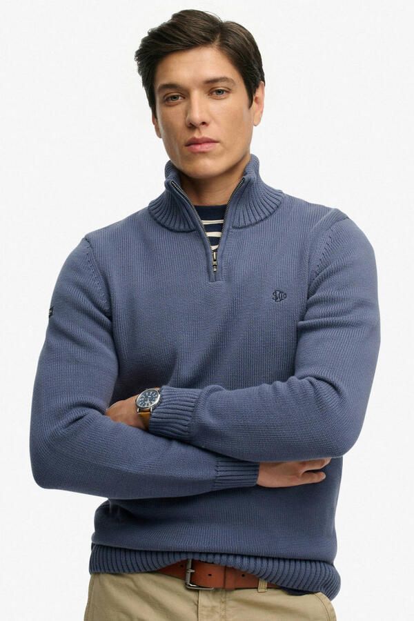 Superdry gebreide trui donkerblauw