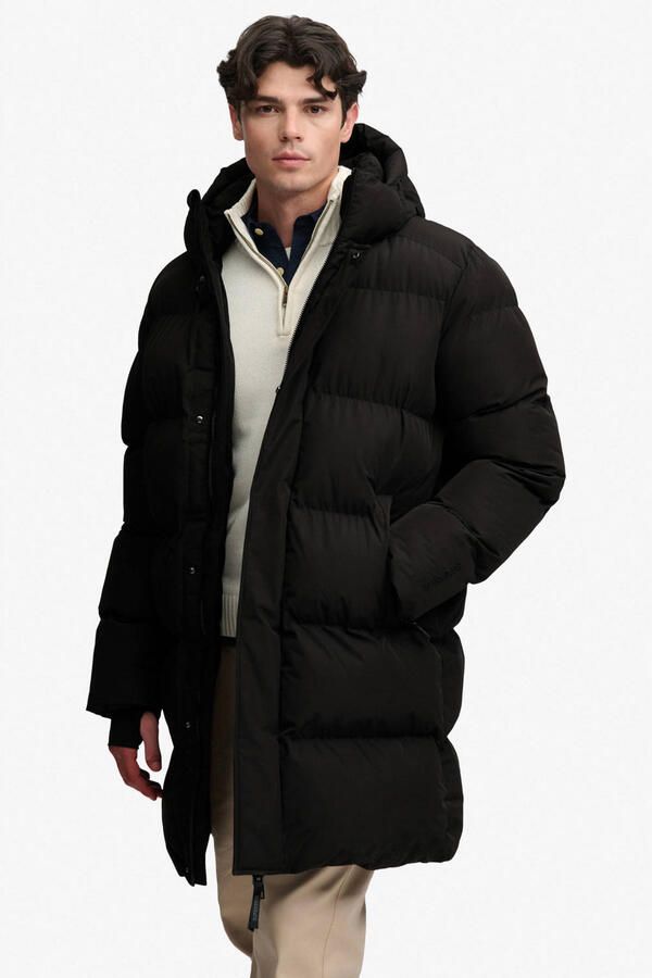 Superdry Gewatteerde lange jas met capuchon en tweewegsritssluiting - Foto 2