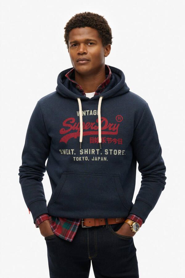 Superdry Sweater Vintage Logo Heritage Relaxed Pullover Hoodie