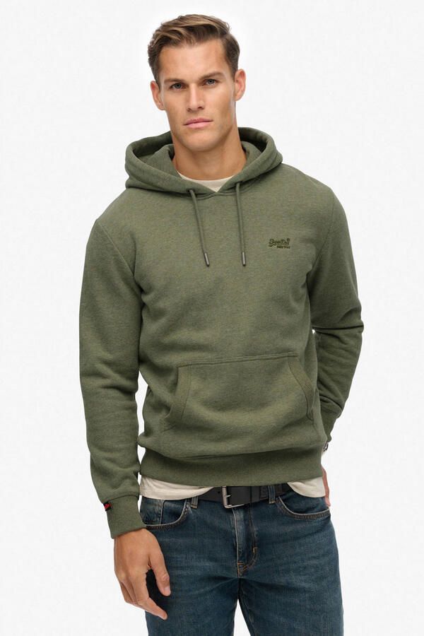 Superdry Sweater Hoodie Essential Faded Sage Groen - Foto 3