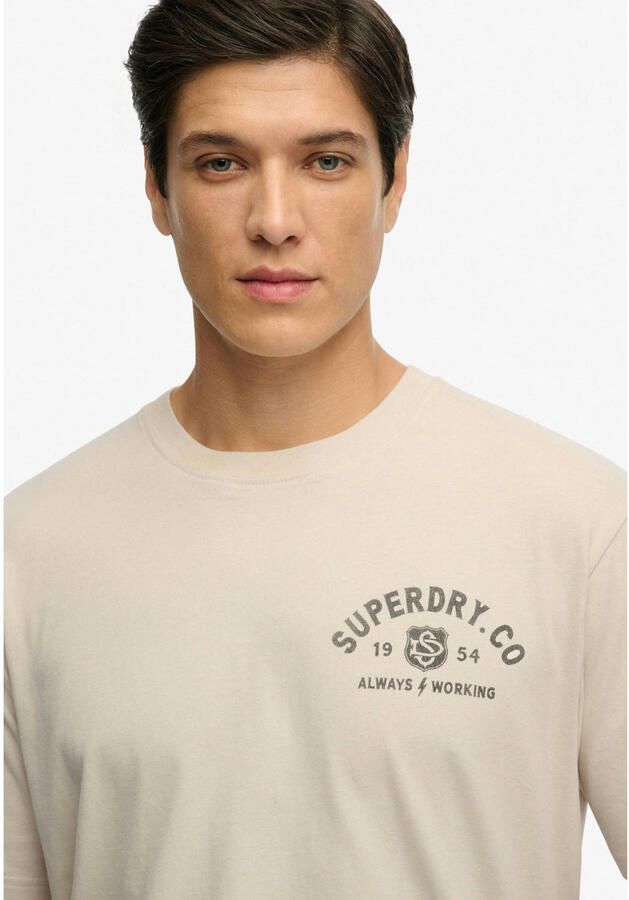 Superdry oversized T-shirt met backprint beige - Foto 3