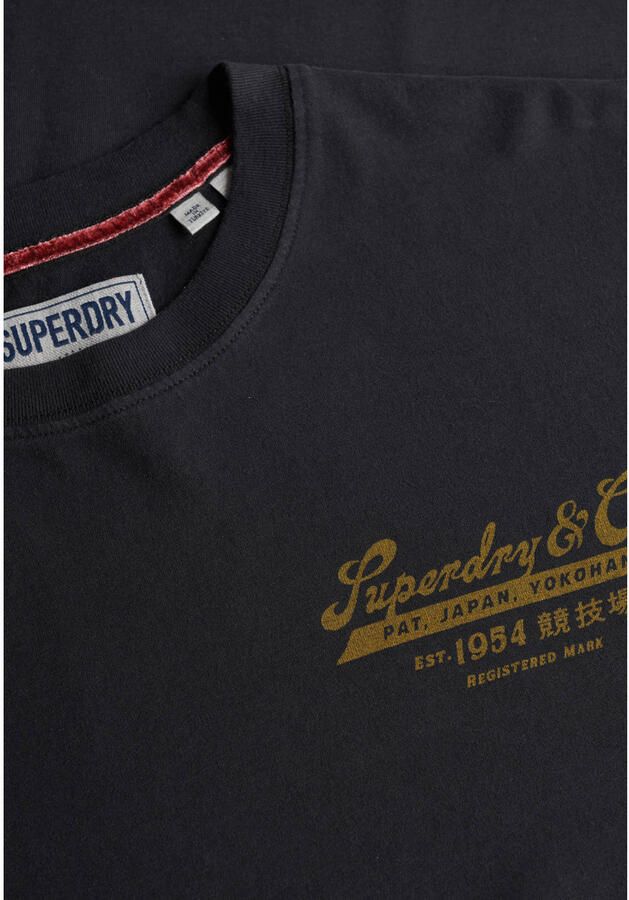 Superdry oversized T-shirt met backprint donkerblauw - Foto 2
