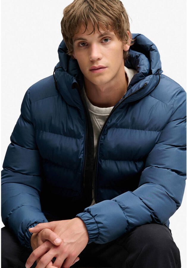 Superdry quilted gewatteerde winterjas blauw - Foto 2