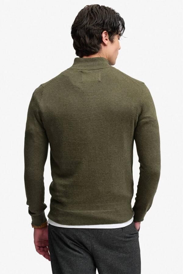 Superdry regular fit gebreide trui met wol lichen green - Foto 2