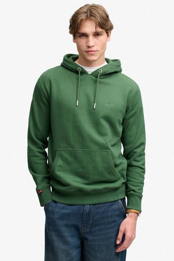 Superdry Sweater Hoodie Logo Essential Rich Boston Green