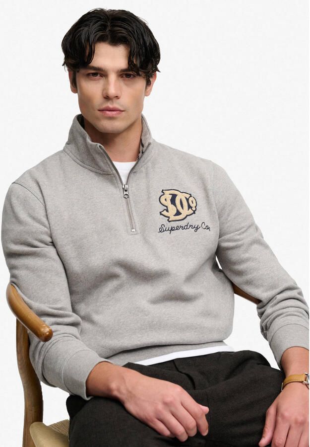 Superdry regular fit trui met print donkergrijs - Foto 2