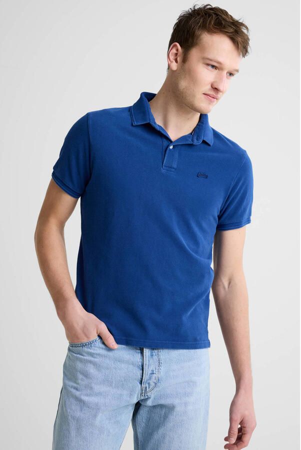 Superdry Polo Shirt Korte Mouw Polo Pique Classic Bay Blauw - Foto 2