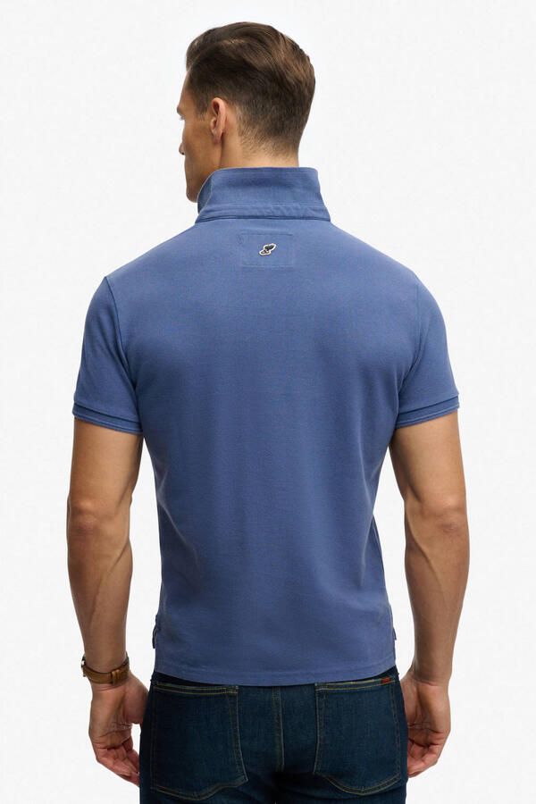 Superdry Polo Shirt Korte Mouw Polo Pique Classic Bay Blauw - Foto 3