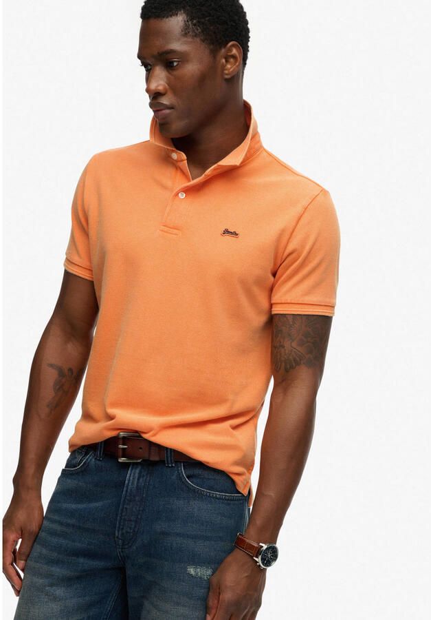 Superdry Polo Shirt Korte Mouw Polo Pique Classic Orange