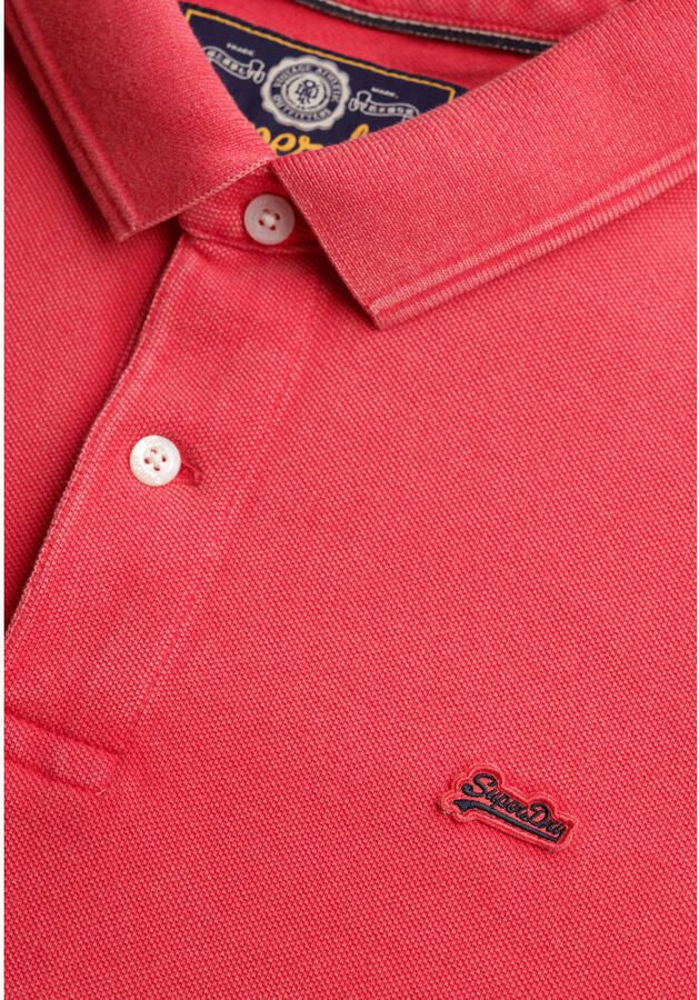 Superdry T-shirt Polo Pique Classic Raspberry Roze - Foto 2