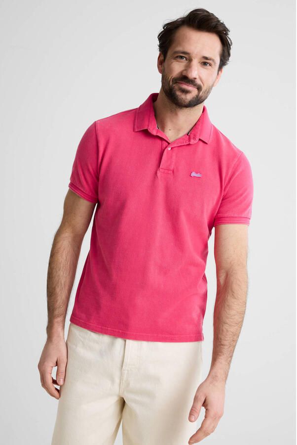 Superdry T-shirt Polo Pique Classic Raspberry Roze - Foto 4