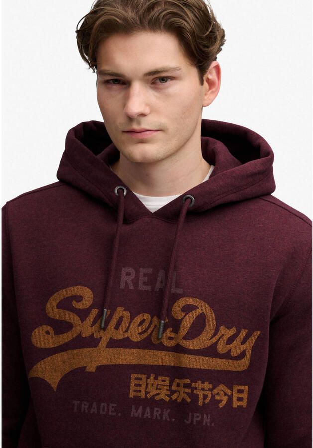 Superdry relaxed fit hoodie met logo tawny port - Foto 2