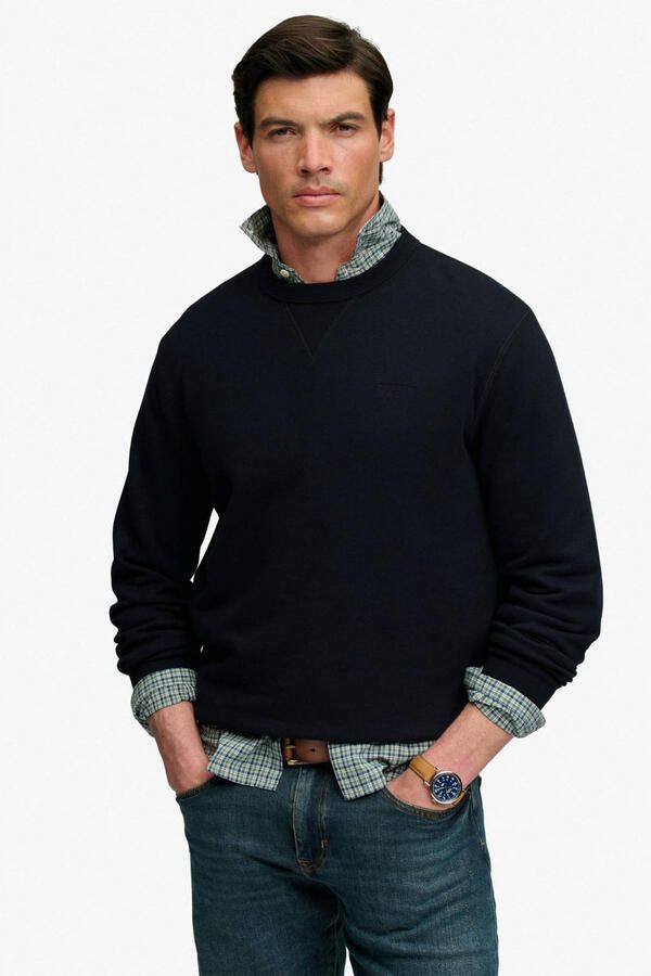 Superdry relaxed fit sweater donkerblauw