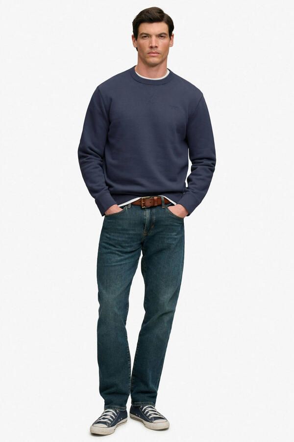 Superdry relaxed fit sweater donkerblauw - Foto 3