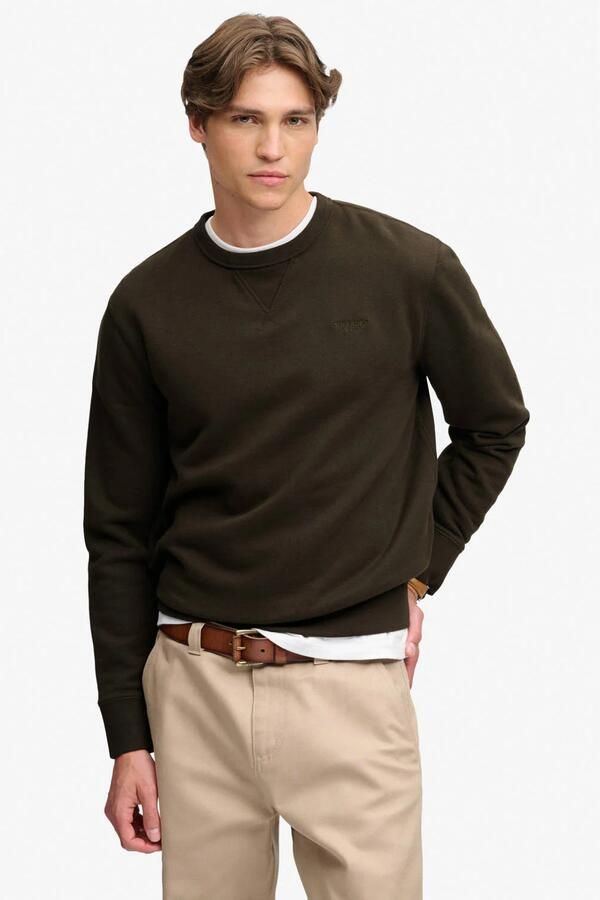 Superdry relaxed fit sweater donkergrijsgroen