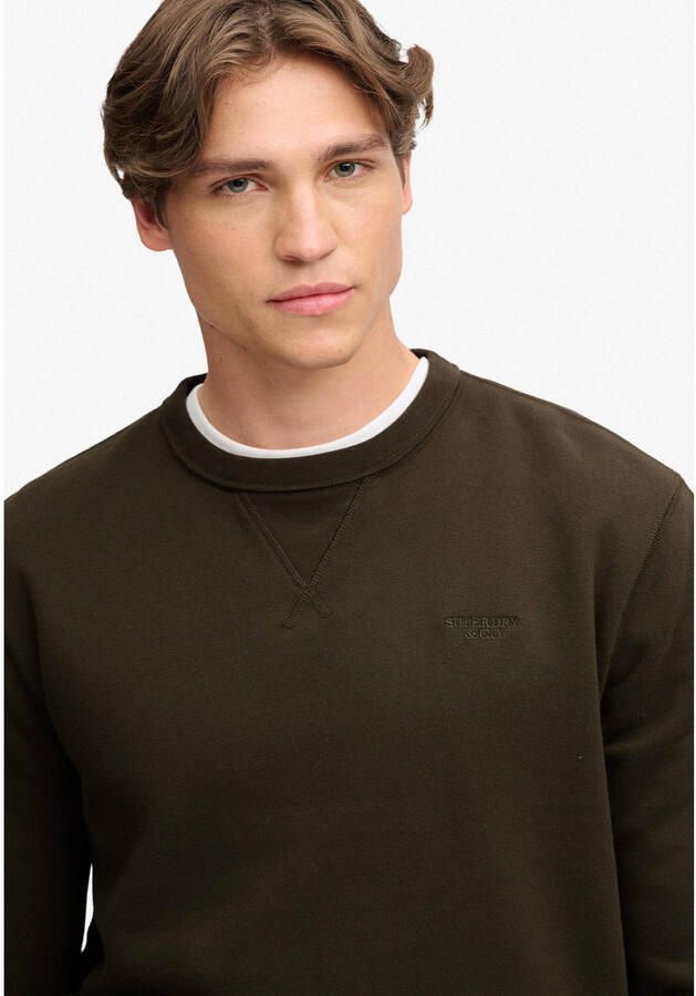 Superdry relaxed fit sweater donkergrijsgroen - Foto 2