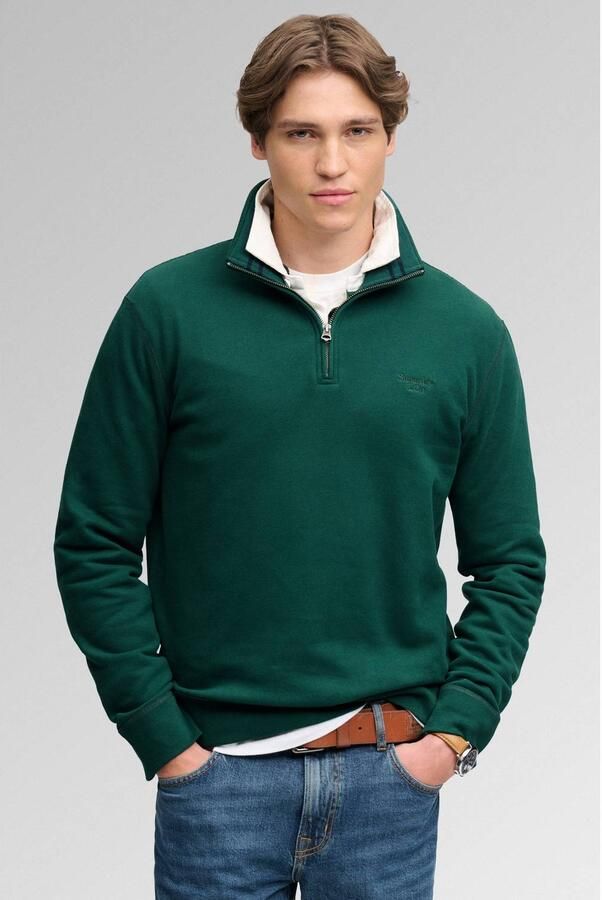 Superdry Essential Serif Half Zip Sweater Heren
