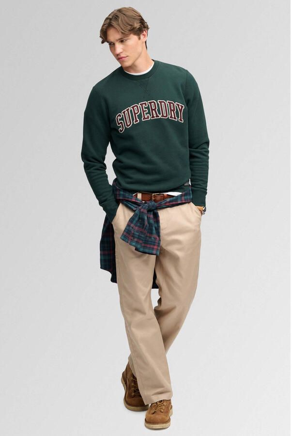 Superdry Regular fit sweatshirt van katoenmix met geborduurd logo - Foto 3