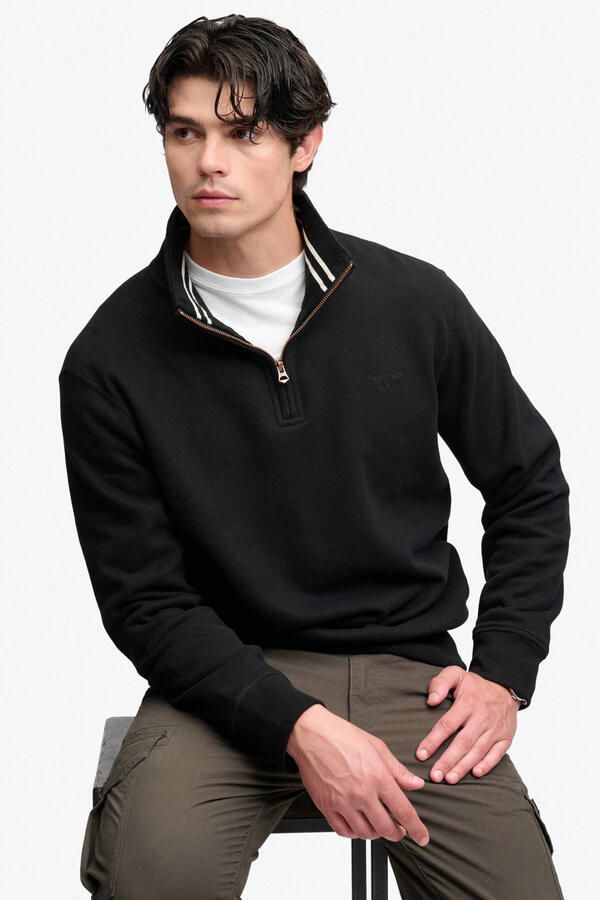 Superdry relaxed fit trui zwart