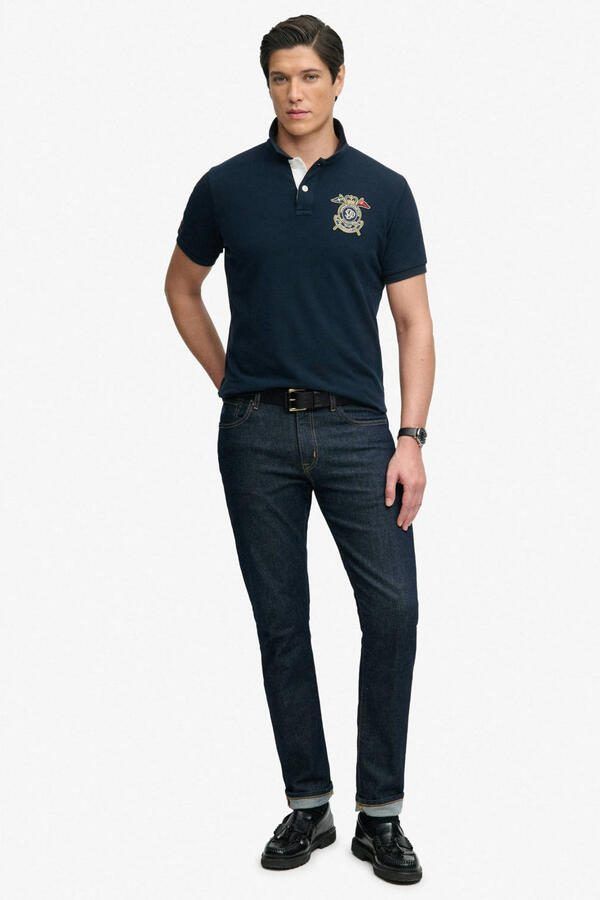 Superdry relaxed polo donkerblauw - Foto 3