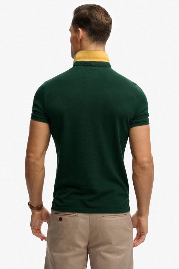Superdry Polo Shirt Korte Mouw Polo Piqué Monogram Donkergroen - Foto 3