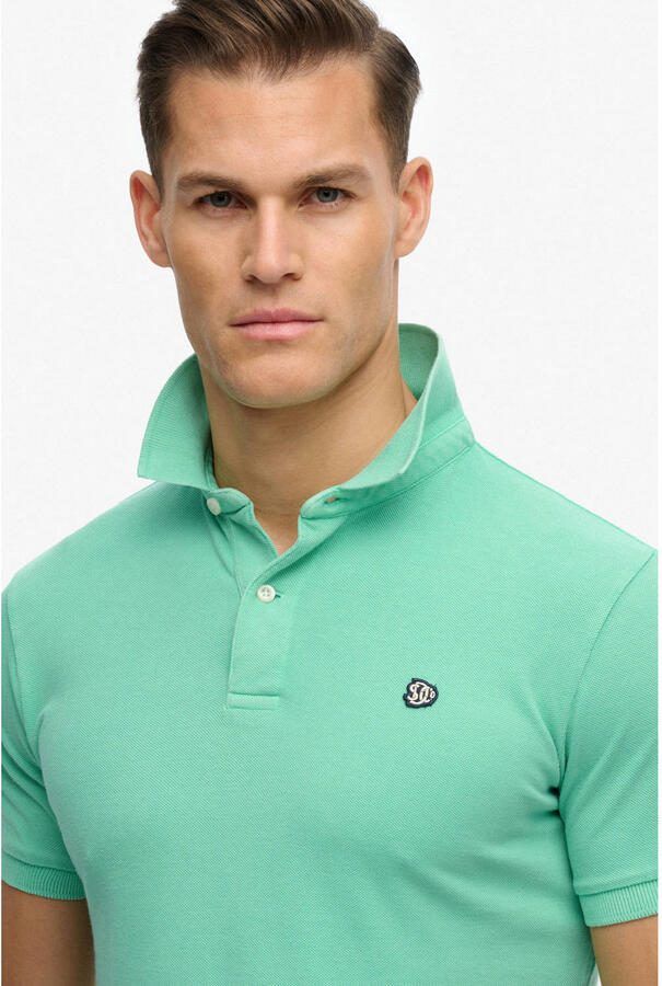 Superdry regular fit poloshirt met gestikt logo