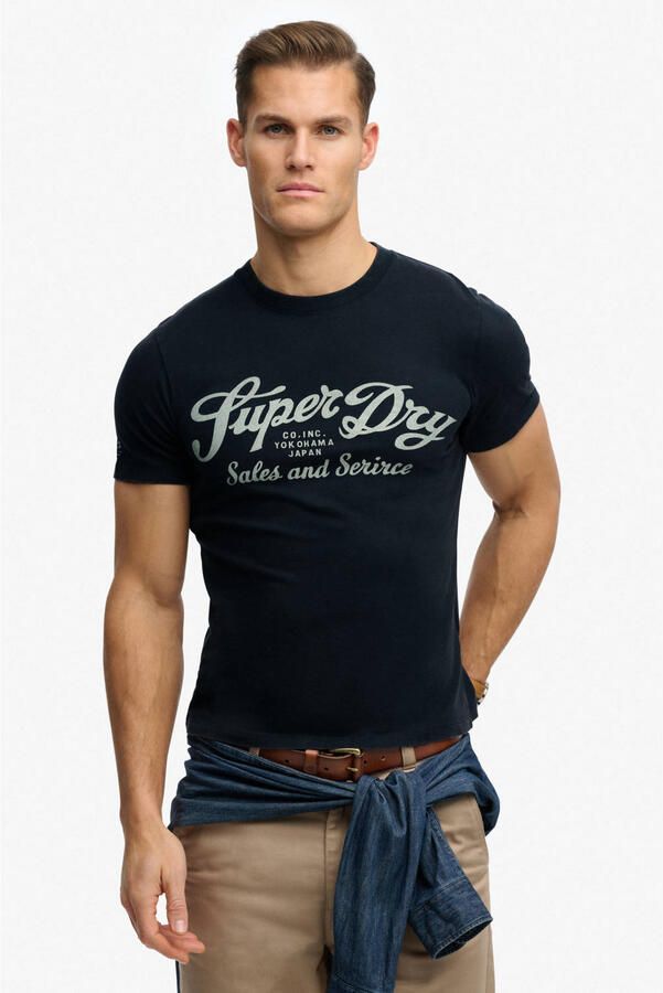 Superdry relaxed T-shirt donkerblauw