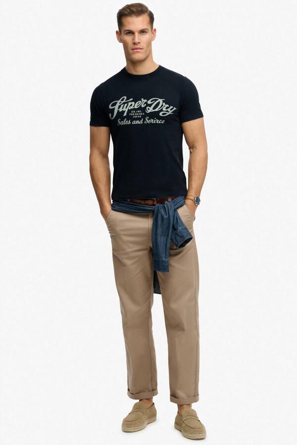 Superdry relaxed T-shirt donkerblauw - Foto 3