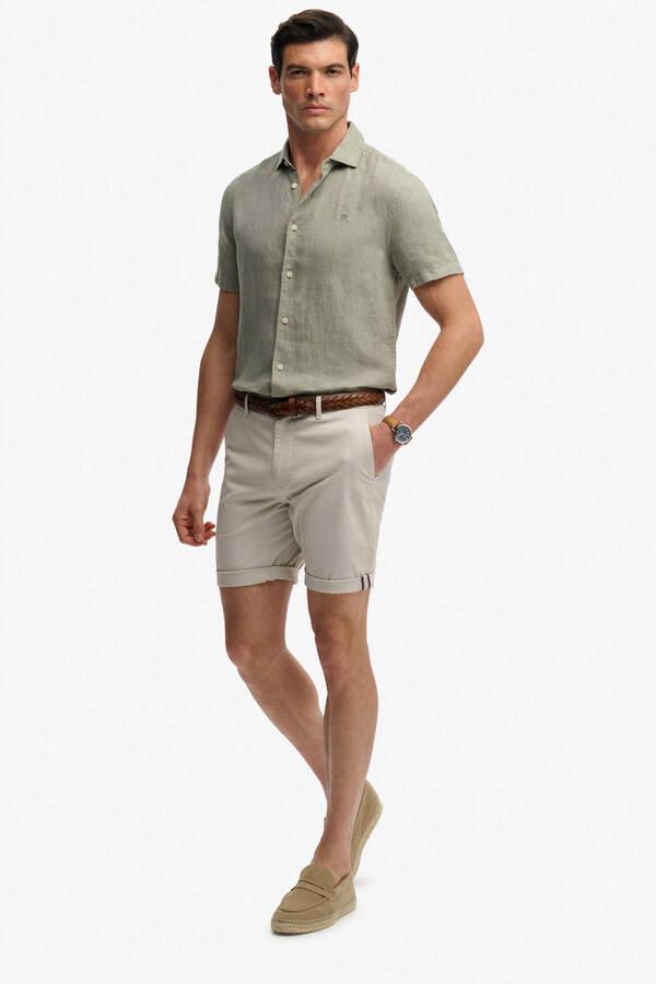 Superdry slim chino short lichtgrijs - Foto 2
