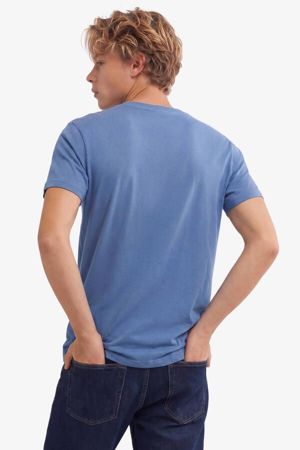 Superdry slim fit gemêleerd T-shirt blauw - Foto 3