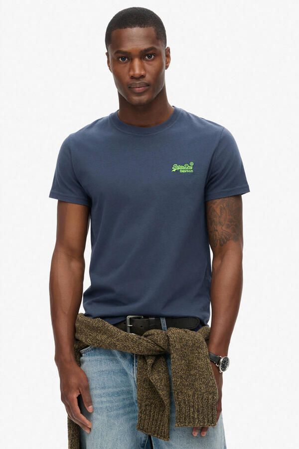 Superdry T-shirt Korte Mouw Essentieel EMB-T-shirt met logo