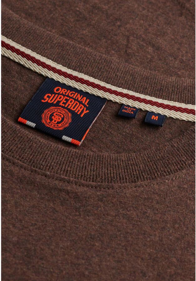 Superdry slim T-shirt donkerbruin