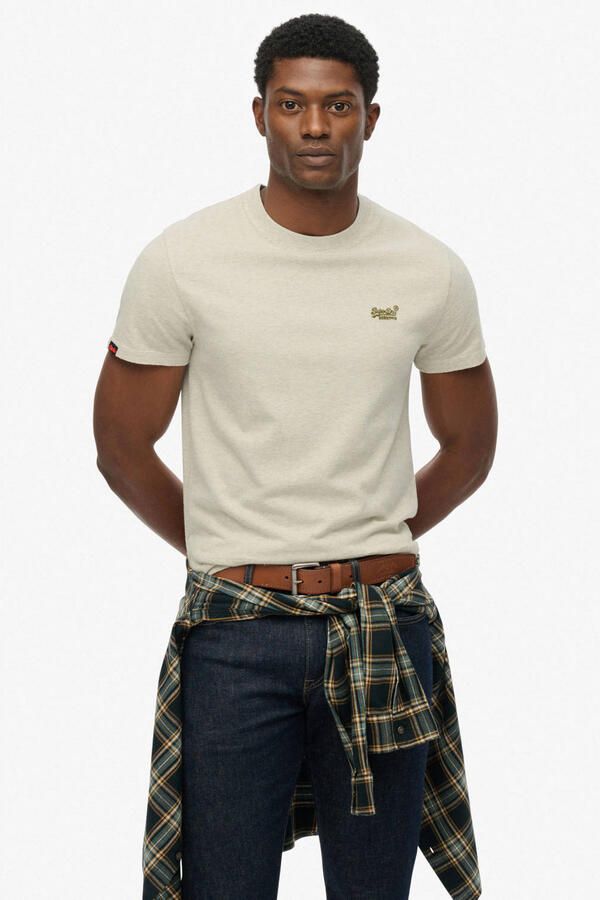Superdry T-shirt Korte Mouw Essentieel EMB-T-shirt met logo