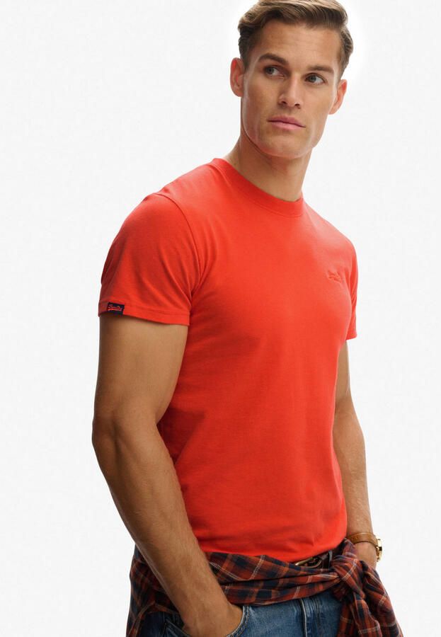 Superdry slim T-shirt oranje