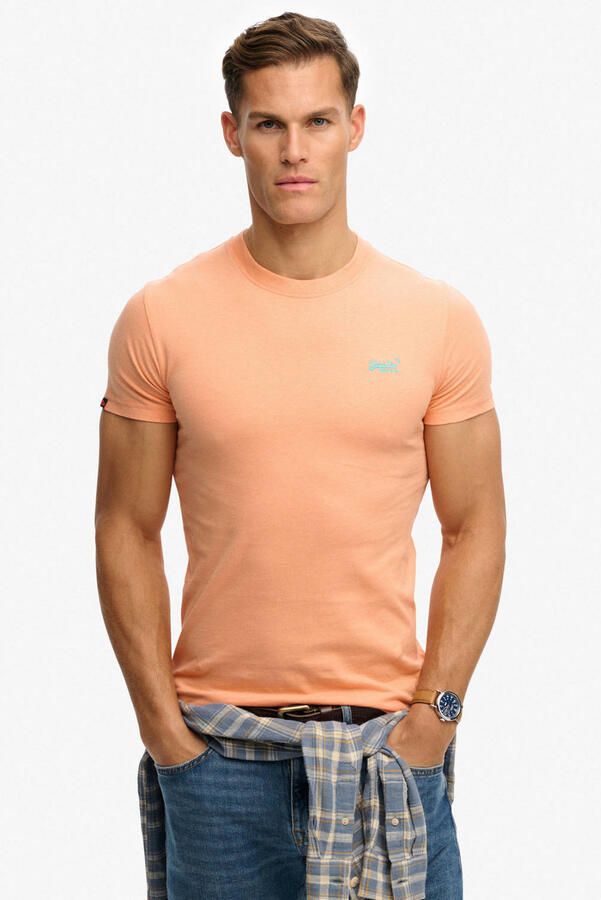 Superdry slim T-shirt oranje