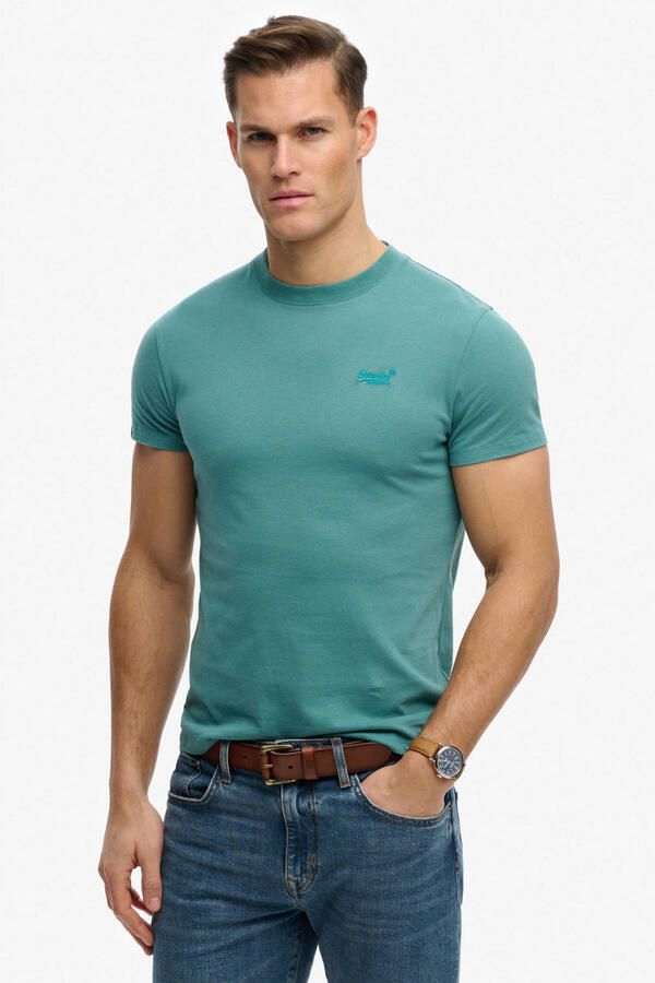 Superdry slim T-shirt petrol