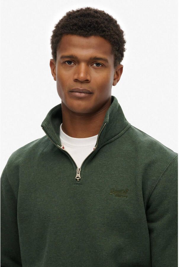 Superdry Essential Logo Henley Half Zip Sweater Heren - Foto 3