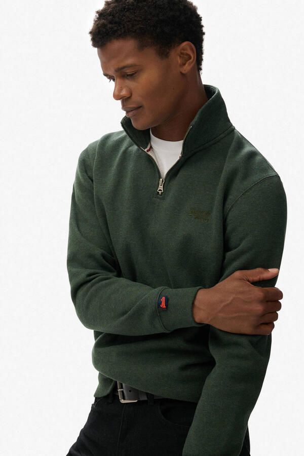 Superdry Essential Logo Henley Half Zip Sweater Heren - Foto 2