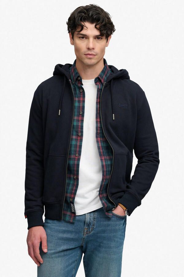 Superdry Capuchon sweaters Essentiële hoodie met logorits