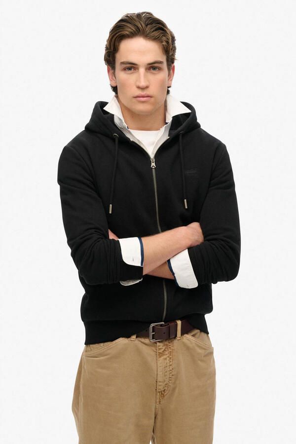 Superdry Sweater Sweatshirt à capuche zippé Logo Essential