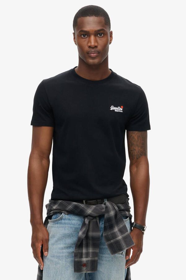 Superdry T-shirt Korte Mouw Essentieel Contrast EMB T-shirt