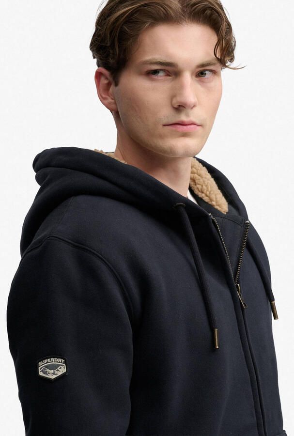 Superdry teddy sweatvest donkerblauw - Foto 2