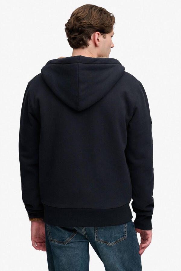 Superdry teddy sweatvest donkerblauw - Foto 3