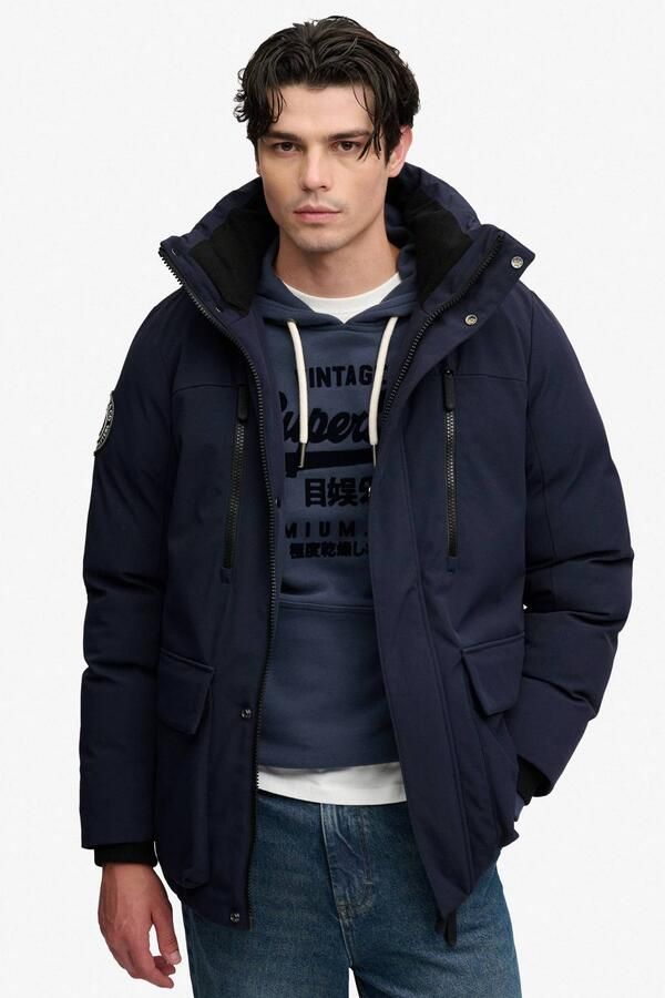 Superdry Regular fit parka met klepzakken