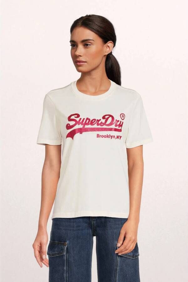 Superdry Shirt met ronde hals EMBELLISHED VL T SHIRT