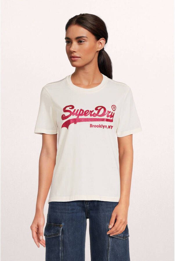 Superdry Shirt met ronde hals EMBELLISHED VL T SHIRT