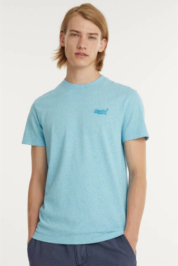 Superdry slim fit T-shirt turqouise sea grit