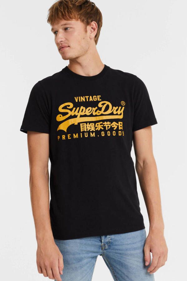 Superdry Tijdloos Vintage Logo T-Shirt Black Heren