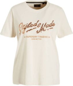 Superdry T-shirt Vintage T-shirt met een opschrift