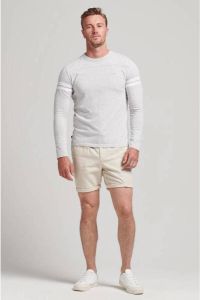 Superdry tapered fit short met linnen oatmeal
